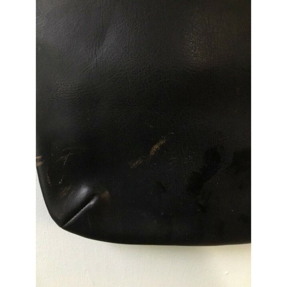 H & M small black shoulder bag with fringe double strap boho - Picture 6 of 9